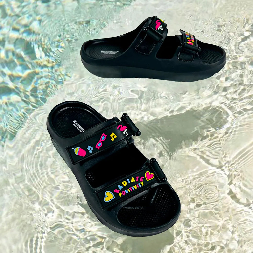 Evolve- Girls Black Flamingo Water Proof Sandal - Hopits