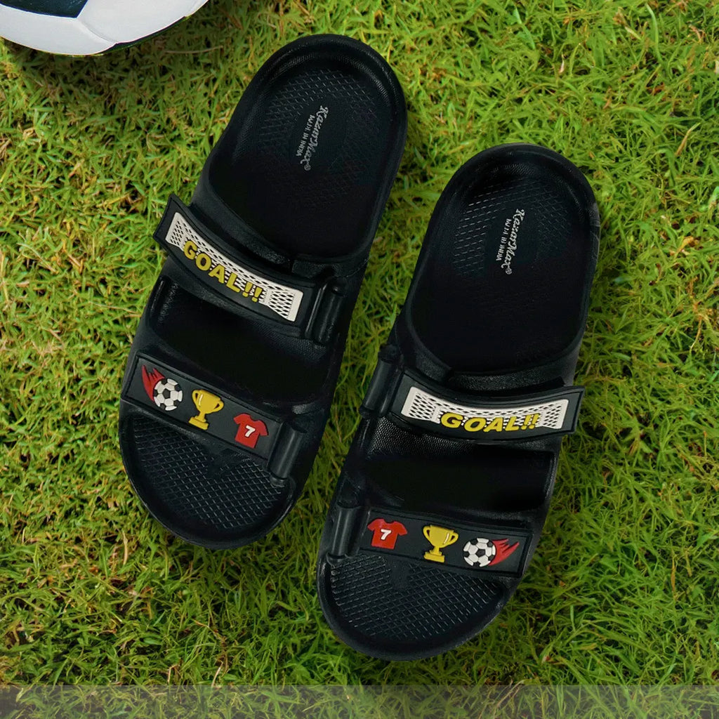 Evolve- Boys Black Soccer Water Proof Sandal - Hopits